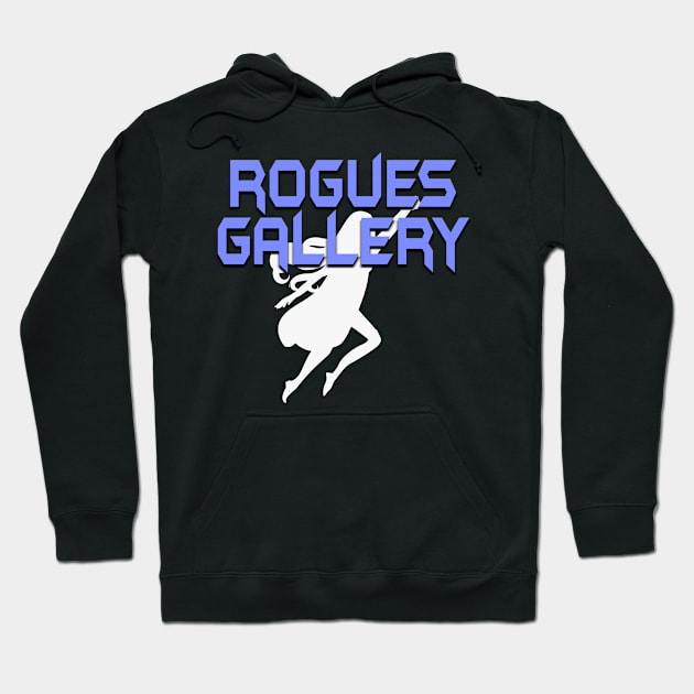 ROGUES GALLERY Female (White Silhouette) Hoodie by Zombie Squad Clothing